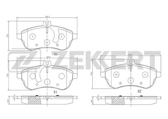 Колодки тормозные BS1873 ZEKKERT BS1873