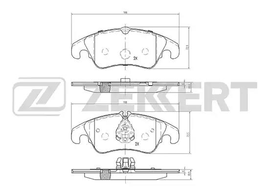 Колодки тормозные BS1878 ZEKKERT BS1878