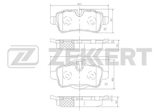 Колодки тормозные BS1881 ZEKKERT BS1881