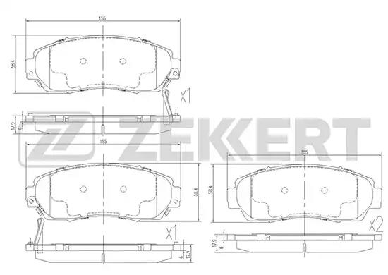 Колодки тормозные BS1882 ZEKKERT BS1882