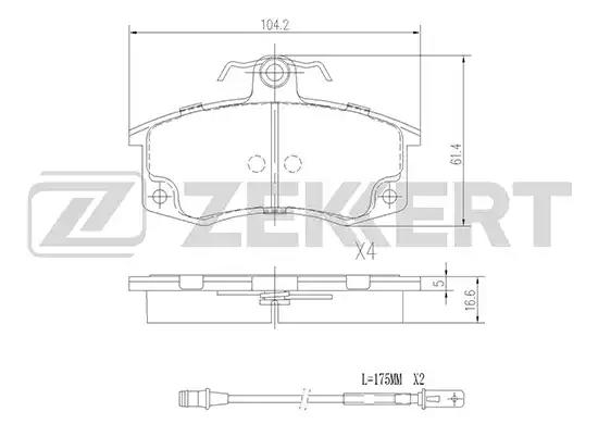 Колодки тормозные BS1926 ZEKKERT BS1926