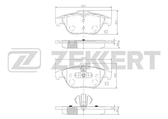 Колодки тормозные BS1938 ZEKKERT BS1938