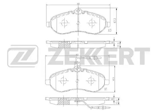 Колодки тормозные BS1943 ZEKKERT BS1943