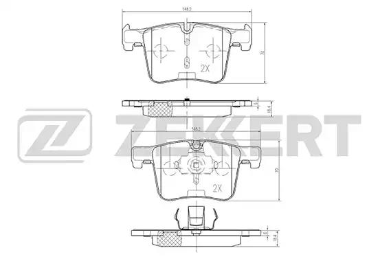 Колодки тормозные BS1957 ZEKKERT BS1957