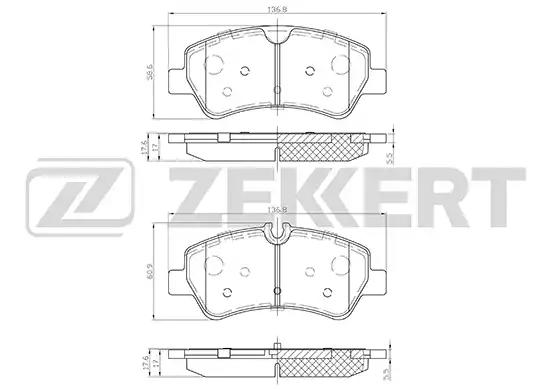 Колодки тормозные BS1967 ZEKKERT BS1967