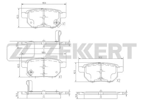 Колодки тормозные BS1973 ZEKKERT BS1973
