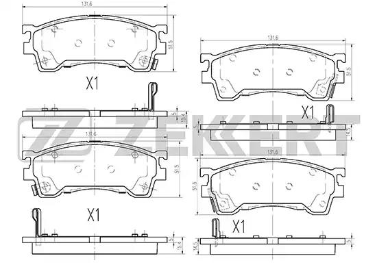 Колодки тормозные BS2036 ZEKKERT BS2036