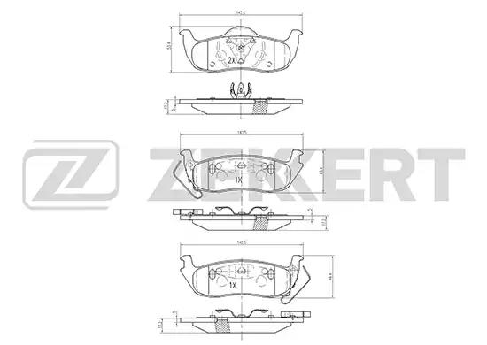 Колодки тормозные BS2110 ZEKKERT BS2110