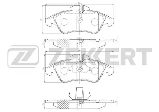 Колодки тормозные BS2123 ZEKKERT BS2123