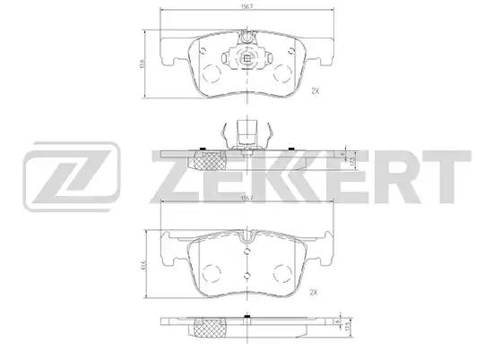 Колодки тормозные BS2143 ZEKKERT BS2143