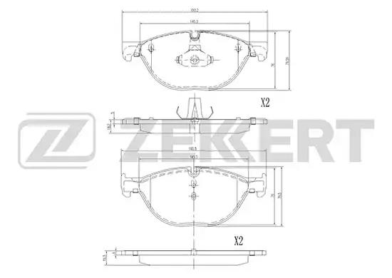 Колодки тормозные BS2144 ZEKKERT BS2144