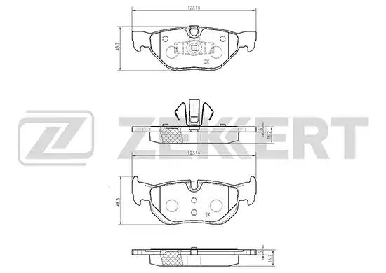 Колодки тормозные BS2148 ZEKKERT BS2148