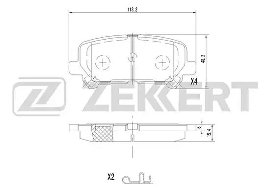 Колодки тормозные BS2160 ZEKKERT BS2160
