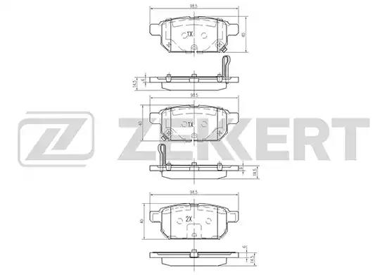 Колодки тормозные BS2433 ZEKKERT BS2433