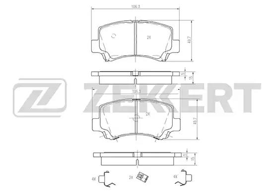 Колодки тормозные BS2436 ZEKKERT BS2436
