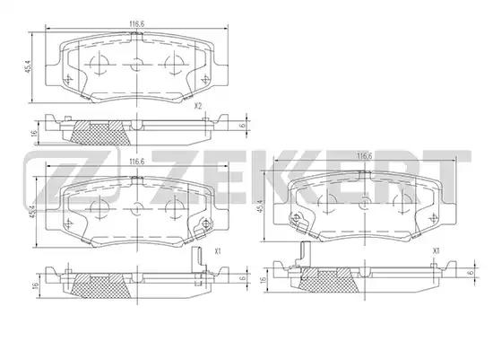 Колодки тормозные BS2447 ZEKKERT BS2447