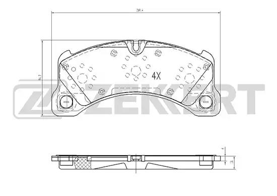 Колодки тормозные BS2459 ZEKKERT BS2459