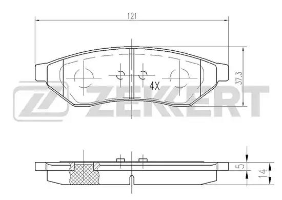 Колодки тормозные BS2461 ZEKKERT BS2461