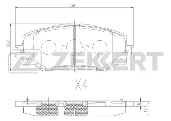 Колодки тормозные BS2683 ZEKKERT BS2683