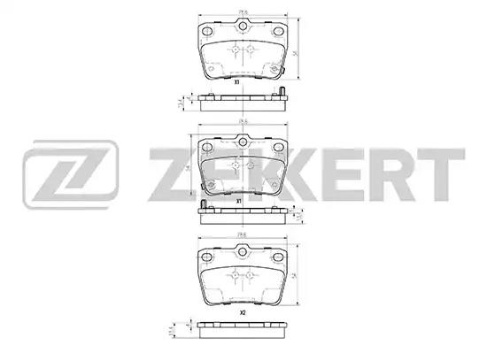 Колодки тормозные BS2702 ZEKKERT BS2702