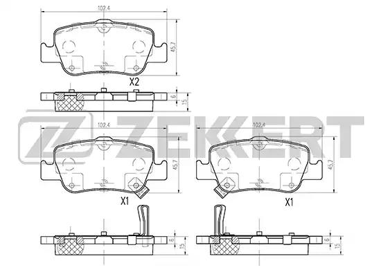 Колодки тормозные BS2720 ZEKKERT BS2720