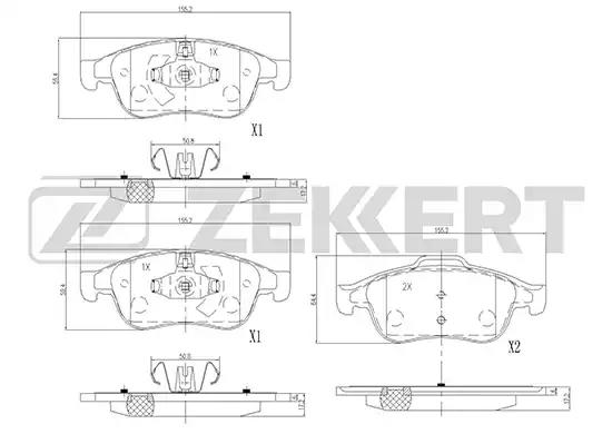 Колодки тормозные BS2800 ZEKKERT BS2800