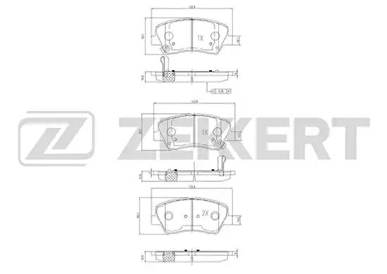 Колодки тормозные BS2817 ZEKKERT BS2817