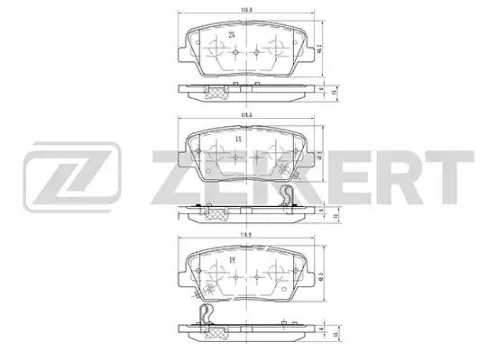 Колодки тормозные BS2818 ZEKKERT BS2818