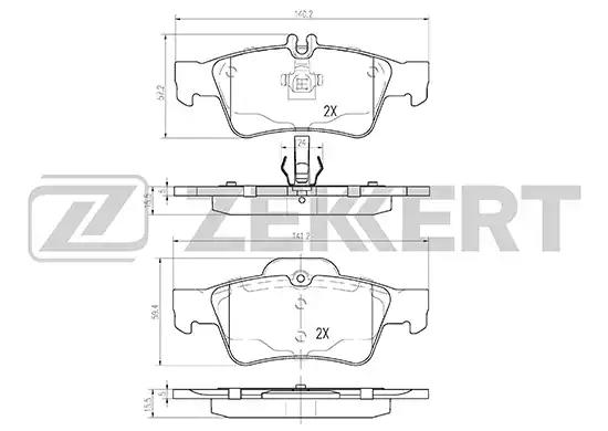 Колодки тормозные BS2832 ZEKKERT BS2832