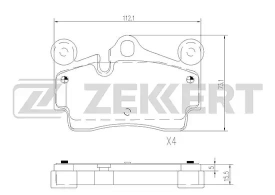 Колодки тормозные BS2834 ZEKKERT BS2834