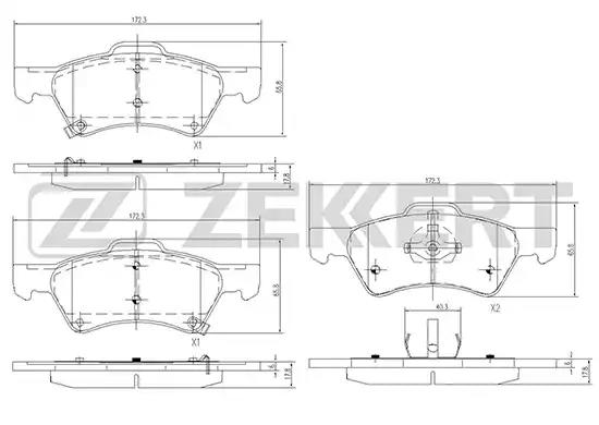 Колодки тормозные BS2839 ZEKKERT BS2839