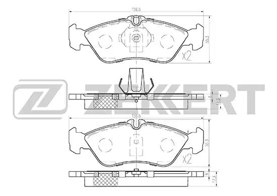 Колодки тормозные BS2846 ZEKKERT BS2846