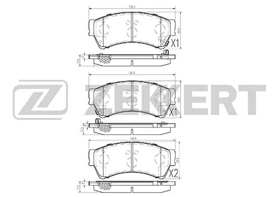 Колодки тормозные BS2849 ZEKKERT BS2849