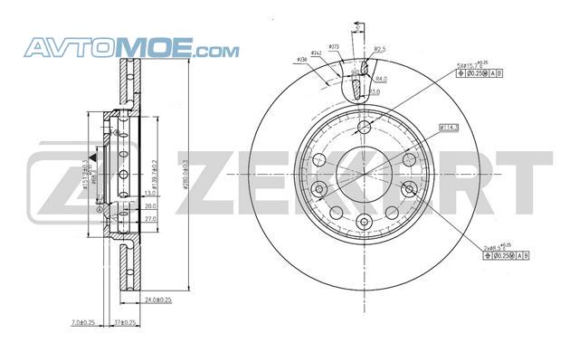 Диск тормозной BS5001 ZEKKERT BS5001