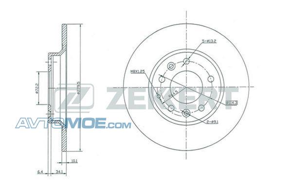 Диск тормозной BS5161 ZEKKERT BS5161