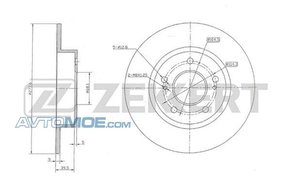 Диск тормозной BS5206 ZEKKERT BS5206