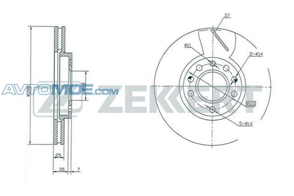 Диск тормозной BS5247 ZEKKERT BS5247