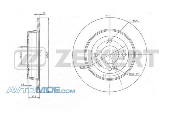 Диск тормозной BS5275 ZEKKERT BS5275