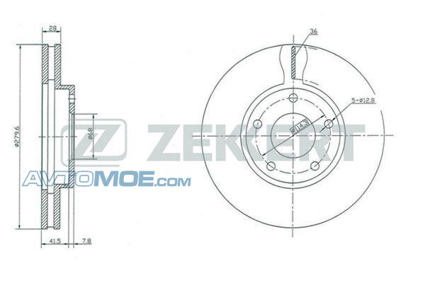 Диск тормозной BS5325 ZEKKERT BS5325