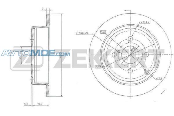 Диск тормозной BS5378 ZEKKERT BS5378