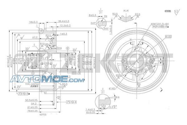 Барабан тормозной BS5444 ZEKKERT BS5444