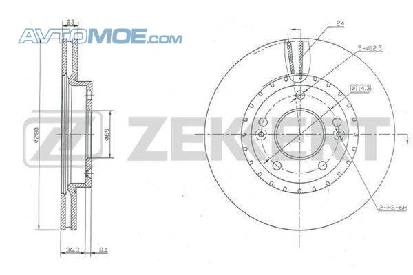 Диск тормозной BS5657 ZEKKERT BS5657
