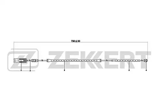 Датчик износа колодок BS8037 ZEKKERT BS8037