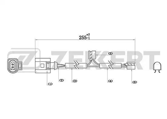Датчик износа колодок BS8044 ZEKKERT BS8044