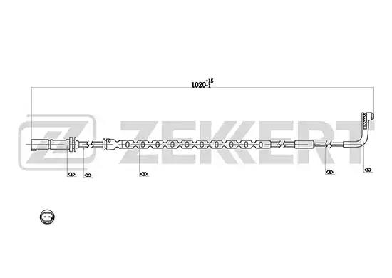 Датчик износа колодок BS8055 ZEKKERT BS8055