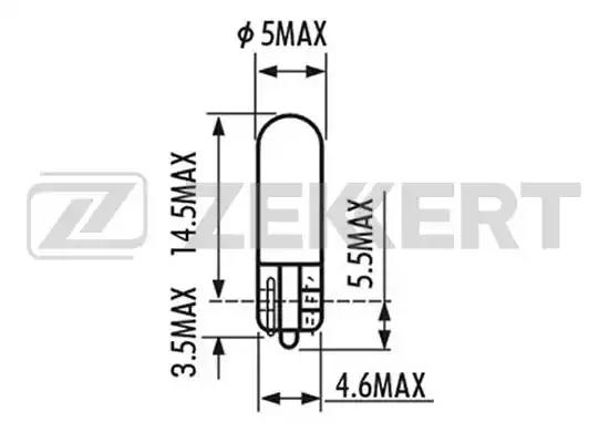Лампа накаливания W1,2W ZEKKERT LP1053