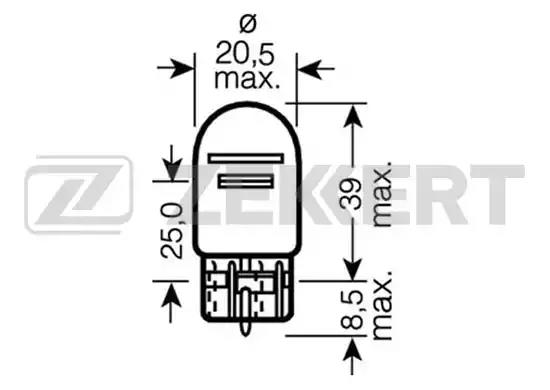 Лампа накаливания W21 | 5W ZEKKERT LP1122