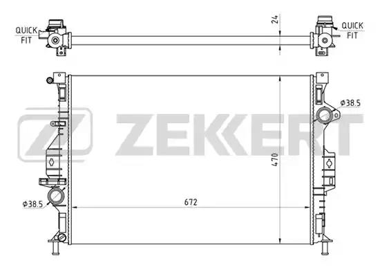 Радиатор охлаждения MK1244 ZEKKERT MK1244