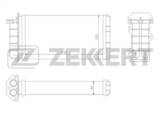Радиатор отопителя MK5048 ZEKKERT MK5048