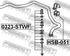 Стойка стабилизатора 0323STWF FEBEST 0323STWF
